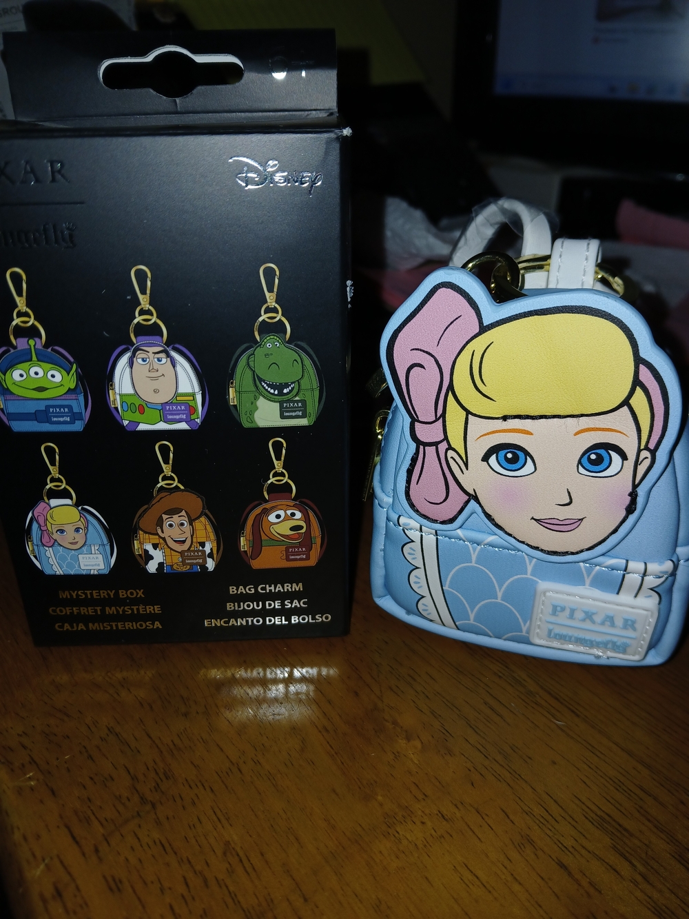 Loungefly Toy Story 30th Anniversary Cosplay Mystery Bkpk Keychain Charm Bo Peep
